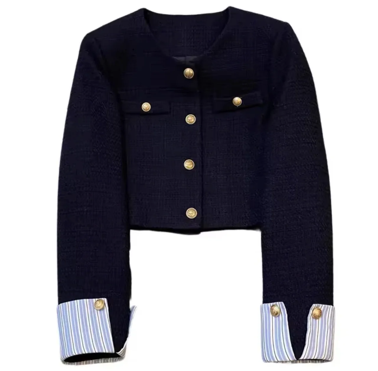 Cropped Boucle Blazer