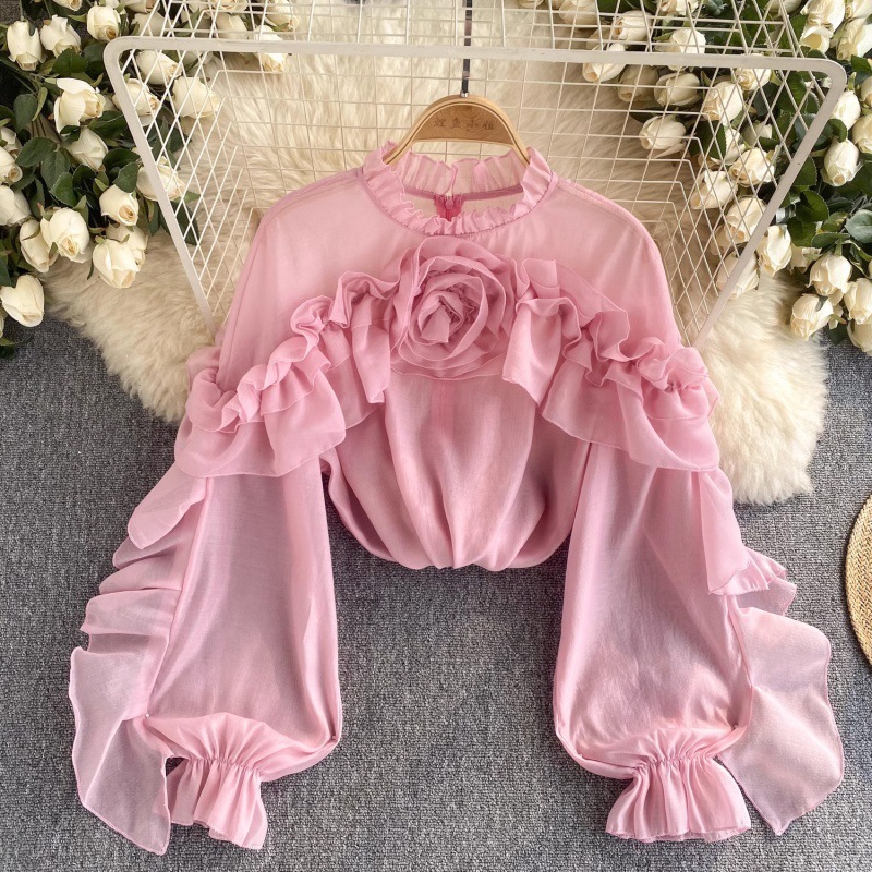 Women's Irregular Floral Fashionable Casual Shirt - Image 4