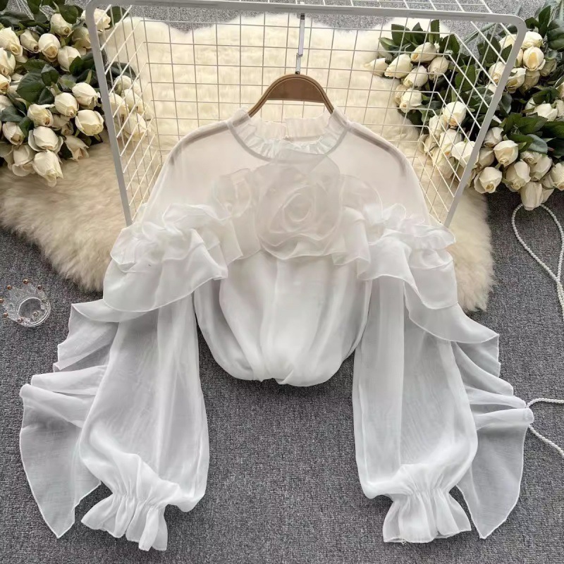 Women's Irregular Floral Fashionable Casual Shirt - Image 8